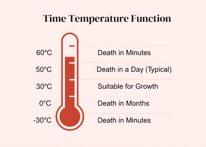 Time-temperature function chart